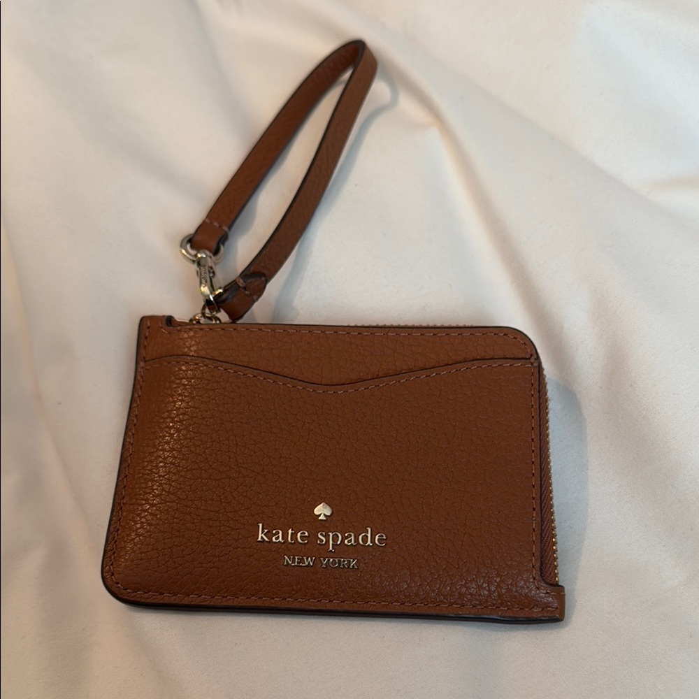 Kate Spade Tan Leather Wristlet